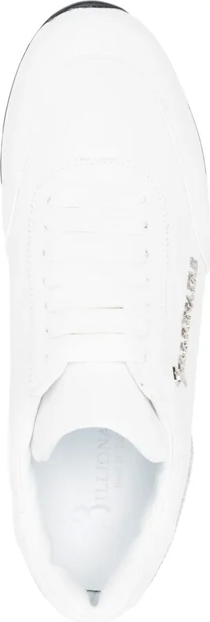 Logo-Plaque Leather Sneakers - Image 4