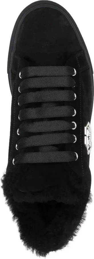 Logo-Plaque Leather Sneakers - Image 4