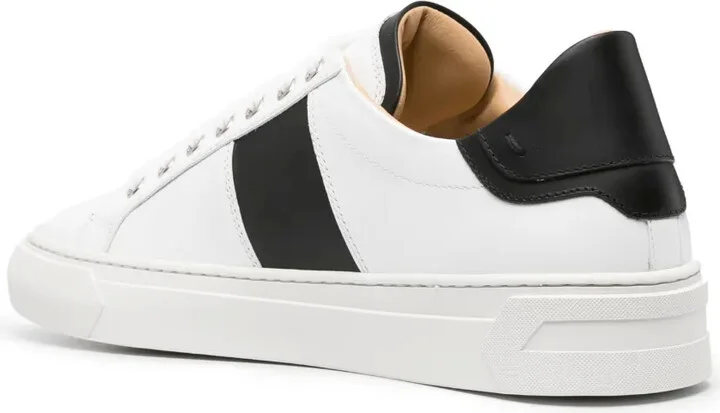 Logo-Plaque Leather Sneakers - Image 3