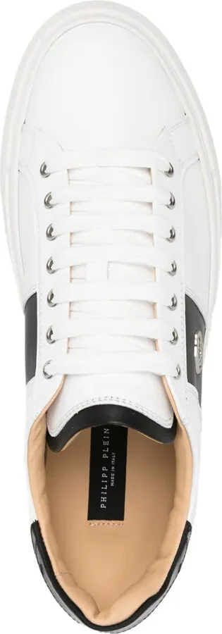 Logo-Plaque Leather Sneakers - Image 4