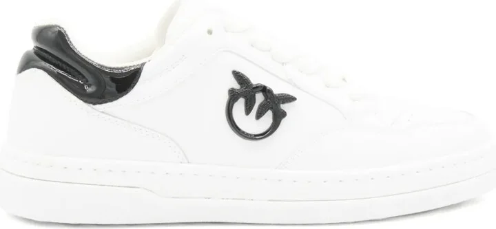 Logo-Plaque Leather Sneakers