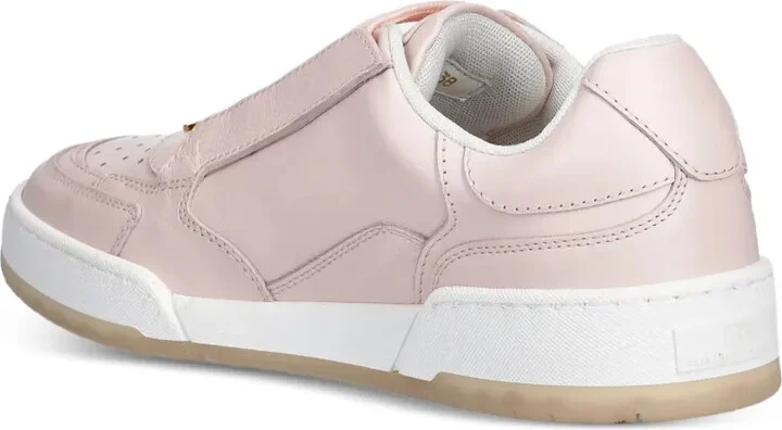 Logo-Plaque Leather Trainers - Image 4