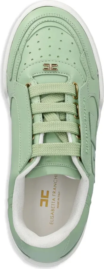 Logo-Plaque Leather Trainers - Image 3