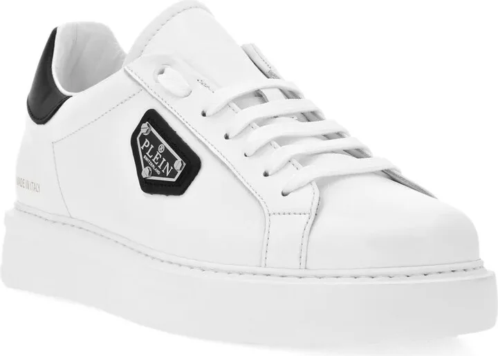 Logo-Plaque Leather Trainers - Image 2
