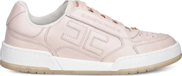 Logo-Plaque Leather Trainers