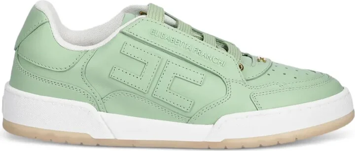 Logo-Plaque Leather Trainers