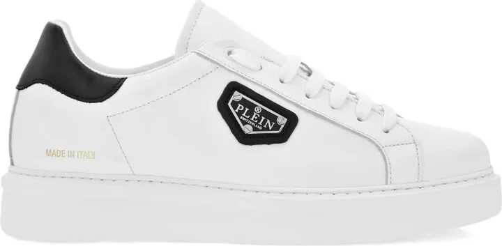 Logo-Plaque Leather Trainers