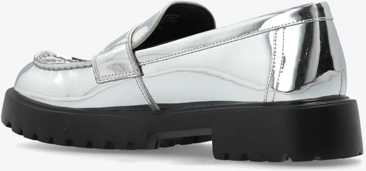 Logo Plaque Metallic Classic Lug Loafers - Image 2