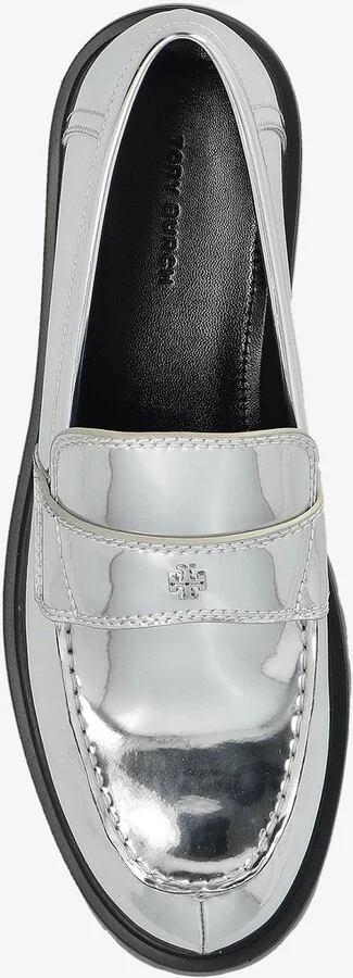 Logo Plaque Metallic Classic Lug Loafers - Image 3
