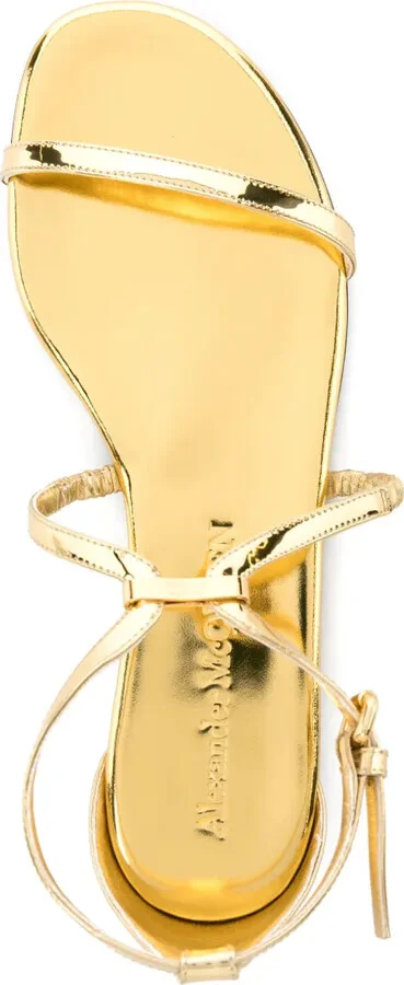 Logo-Plaque Metallic Sandals - Image 4