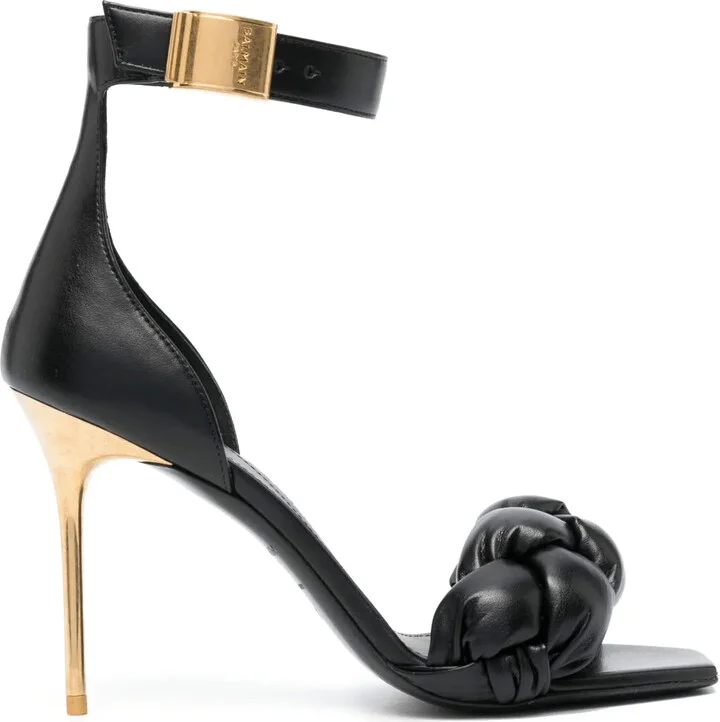 Logo-Plaque Open-Toe Sandals