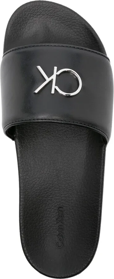 Logo-Plaque Open-Toe Slides - Image 4