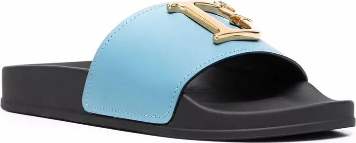 Logo-Plaque Open-Toe Slides - Image 2