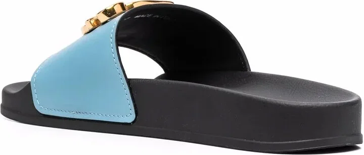 Logo-Plaque Open-Toe Slides - Image 3