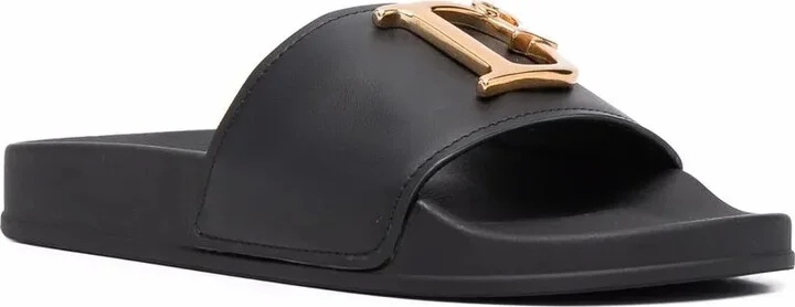 Logo-Plaque Open-Toe Slides - Image 2