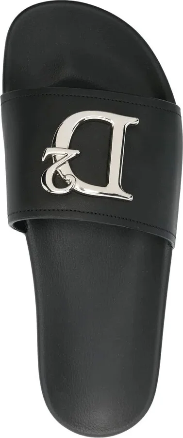 Logo-Plaque Open-Toe Slides - Image 4