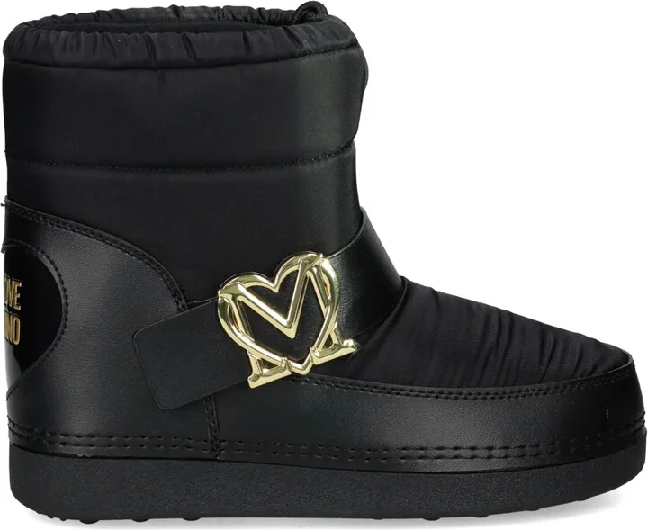Logo-Plaque Padded Boots
