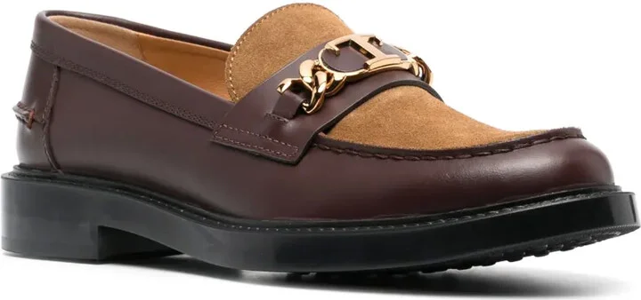 Logo-Plaque Panelled Loafers - Image 2