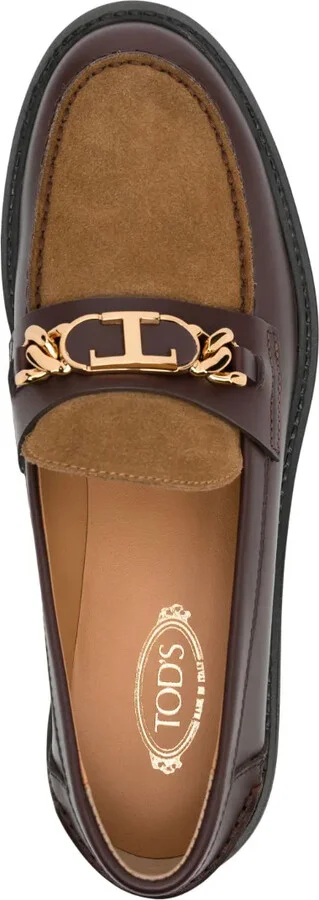 Logo-Plaque Panelled Loafers - Image 4