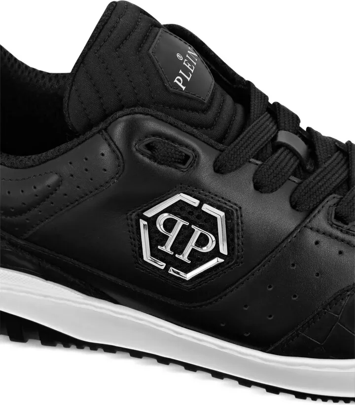 Logo-Plaque Panelled Sneakers - Image 4