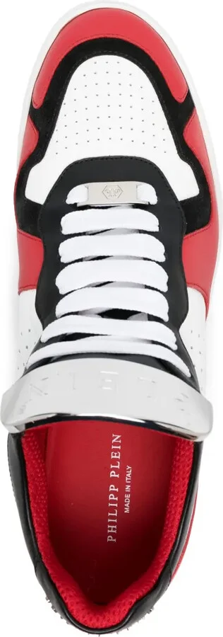 Logo-Plaque Panelled Sneakers - Image 4