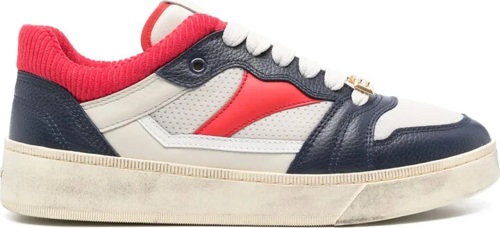 Logo-Plaque Panelled Sneakers