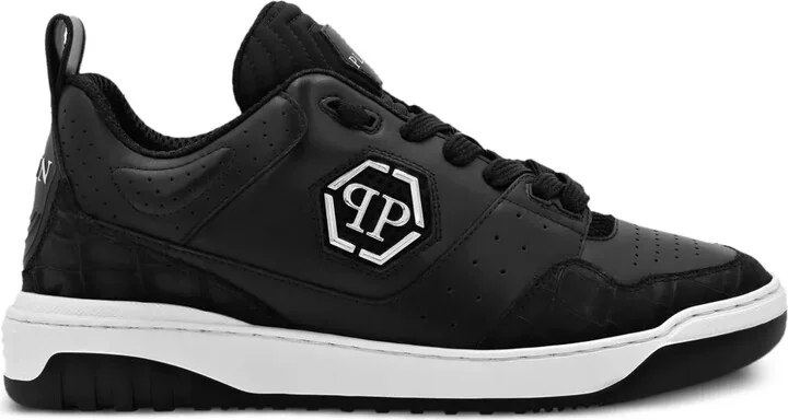 Logo-Plaque Panelled Sneakers