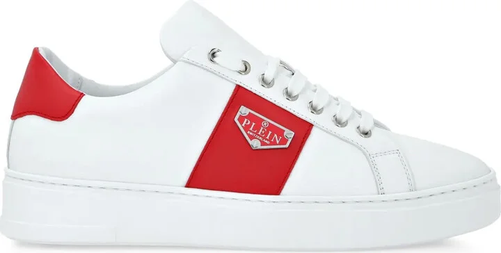 Logo-Plaque Panelled Sneakers