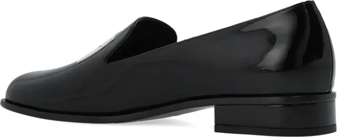 Logo-Plaque Patent Leather Loafers - Image 3