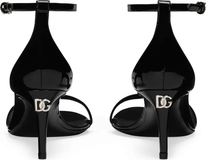 Logo-Plaque Patent-Leather Sandals - Image 3