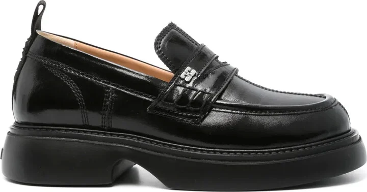 Logo-Plaque Platform Loafers