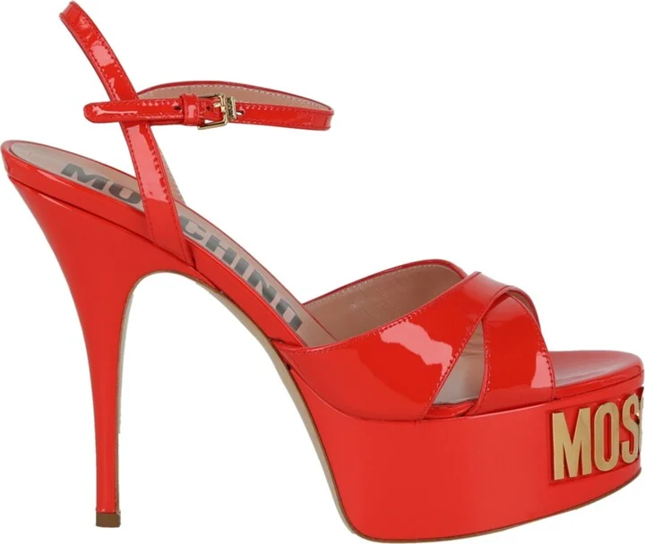 Logo Plaque Platform Sandals