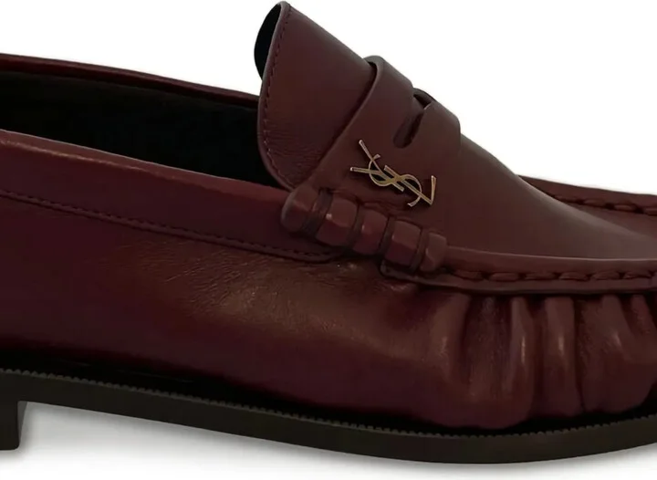 Logo-Plaque Pleated-Effect Loafers - Image 2