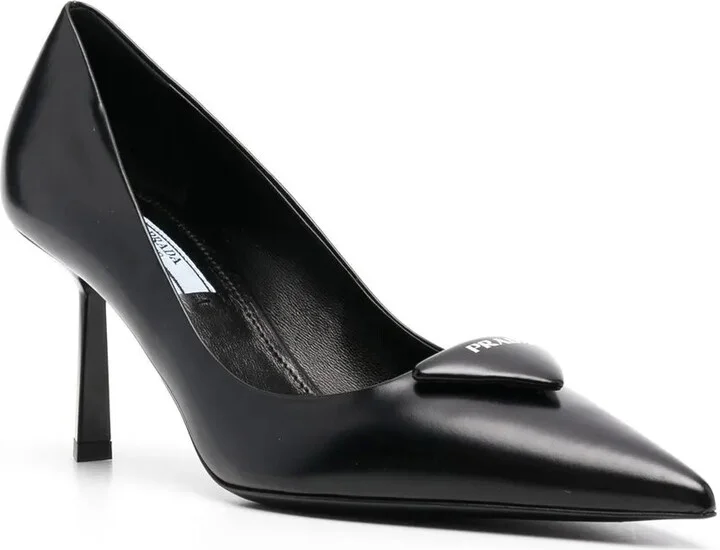 Logo-Plaque Pointed-Toe Pumps - Image 2