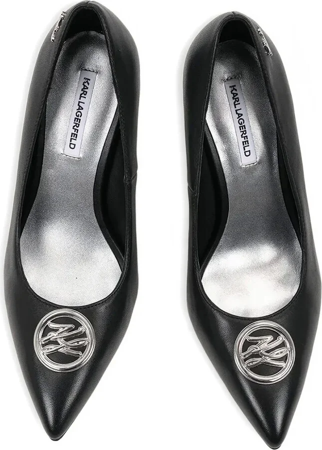 Logo-Plaque Pointed-Toe Pumps - Image 4
