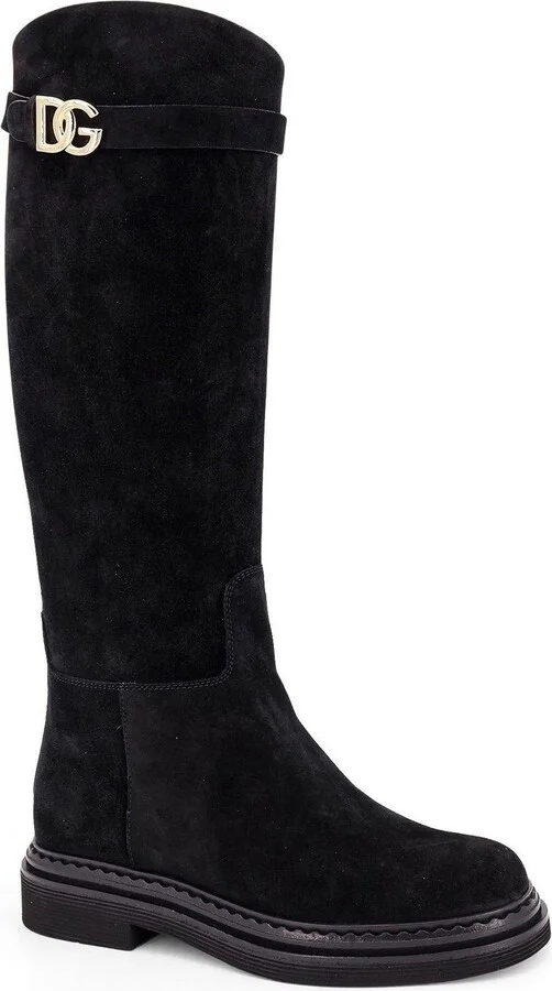 Logo Plaque Round Toe Boots - Image 2