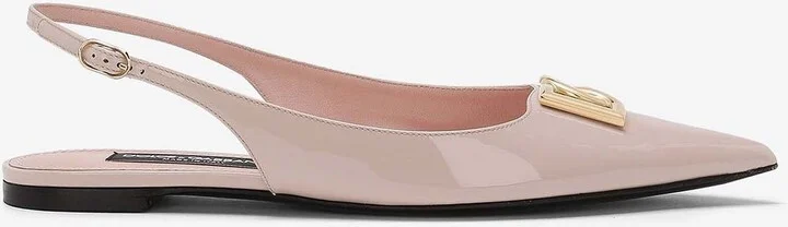 Logo-Plaque Slingback Flats