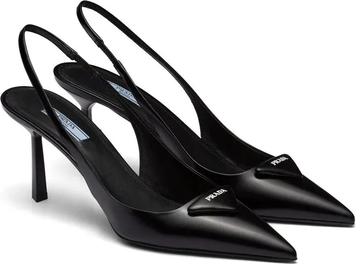 Logo-Plaque Slingback Pumps - Image 2