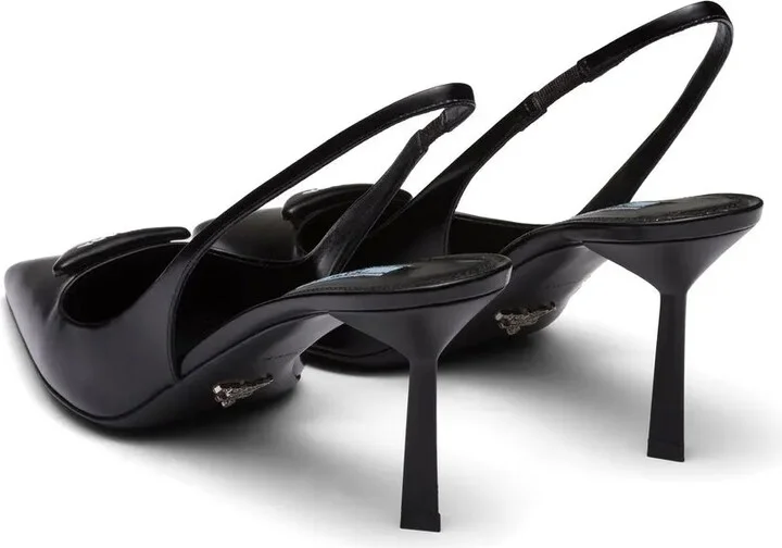 Logo-Plaque Slingback Pumps - Image 3