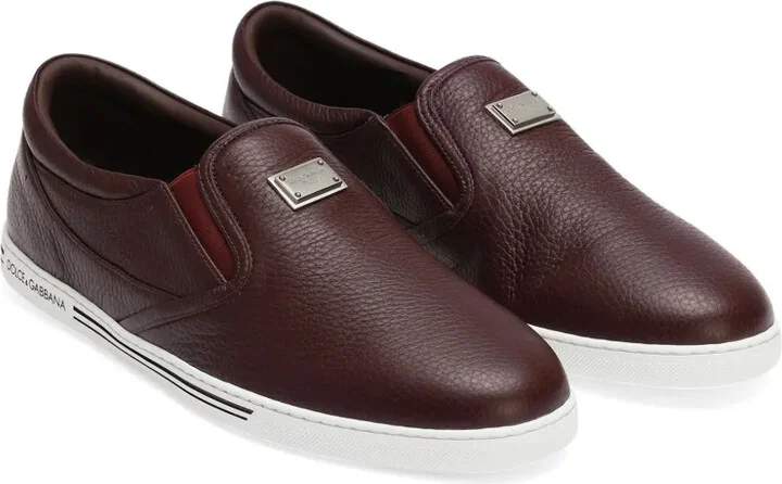 Logo-Plaque Slip-On Sneakers - Image 2