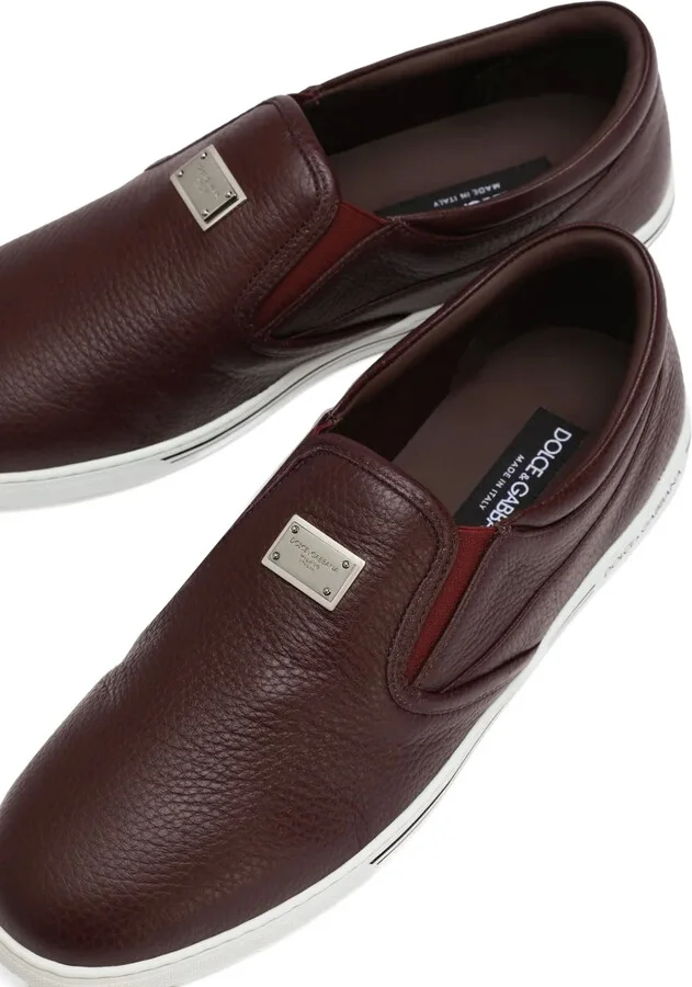 Logo-Plaque Slip-On Sneakers - Image 4