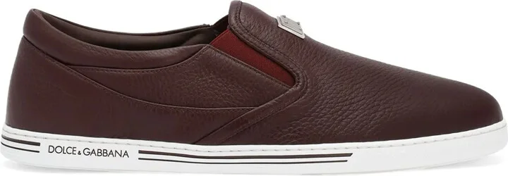 Logo-Plaque Slip-On Sneakers