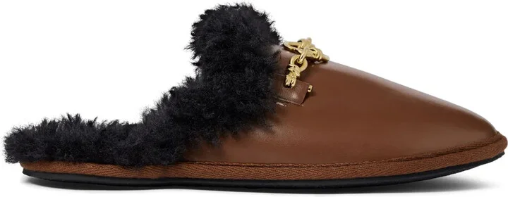 Logo-Plaque Slippers