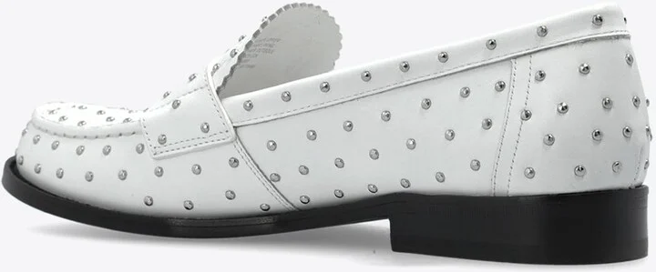 Logo Plaque Studded Classic Lug Loafers - Image 2