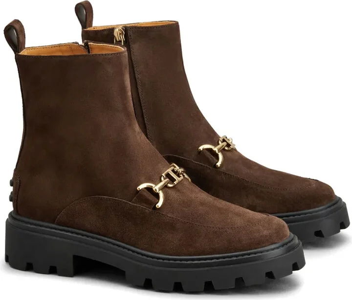 Logo-Plaque Suede Ankle Boots - Image 2