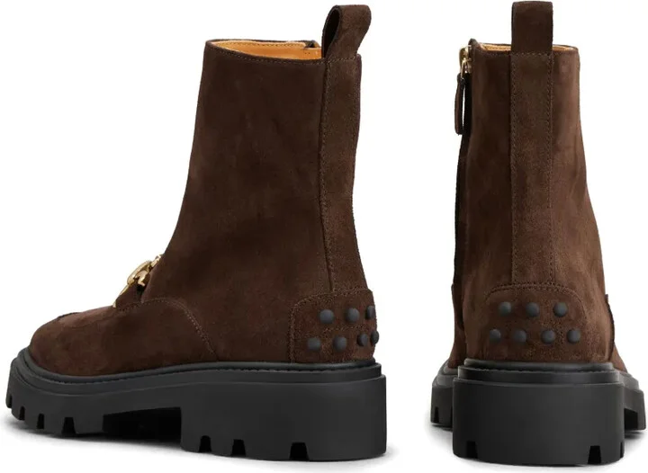 Logo-Plaque Suede Ankle Boots - Image 3