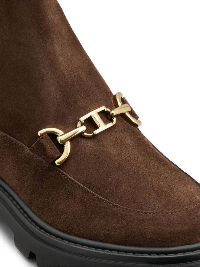 Logo-Plaque Suede Ankle Boots - Image 5