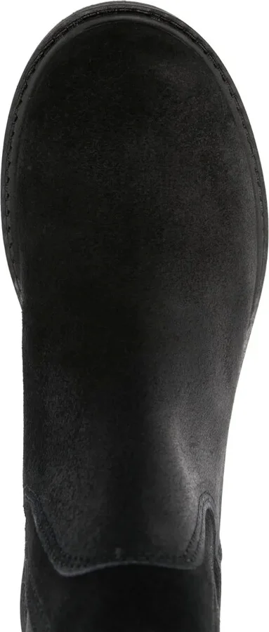 Logo-Plaque Suede Boots - Image 4