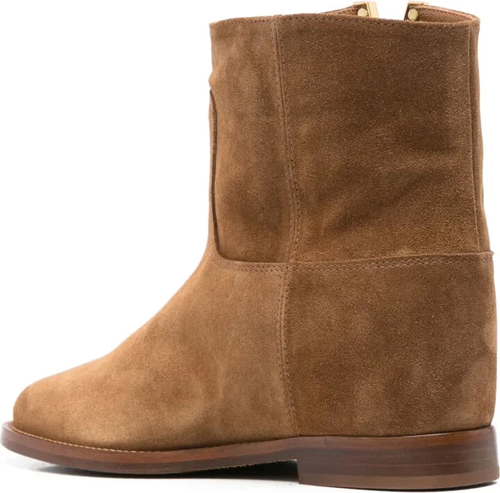 Logo-Plaque Suede Boots - Image 3