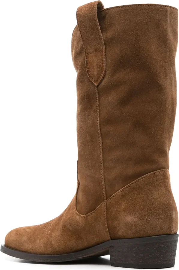 Logo-Plaque Suede Boots - Image 3